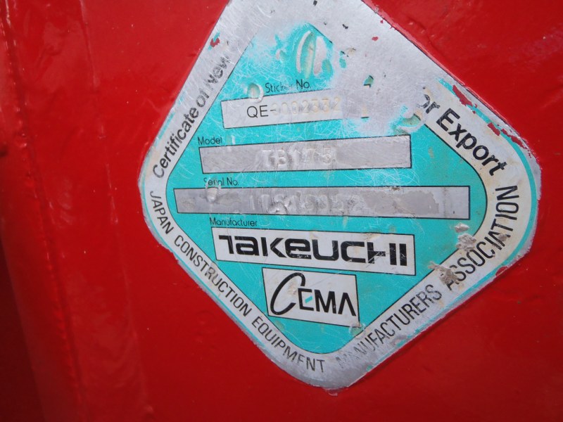 Takeuchi TB175 Excavator for sale