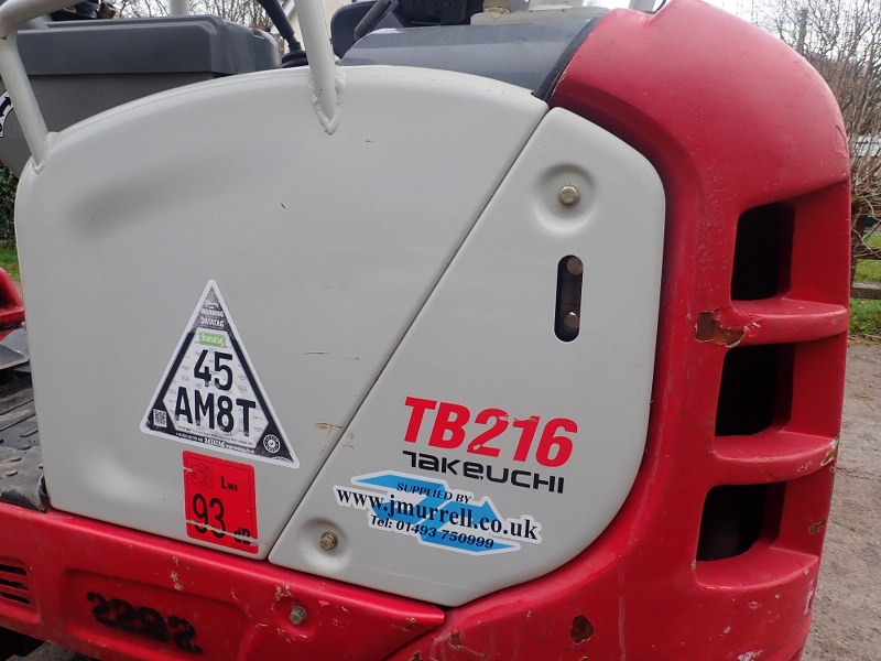 Takeuchi TB216 Compact mini digger for sale