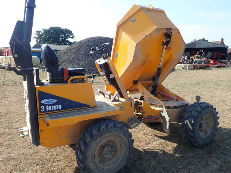 Thwaites 3 Tonne Swivel skip dumper for sale